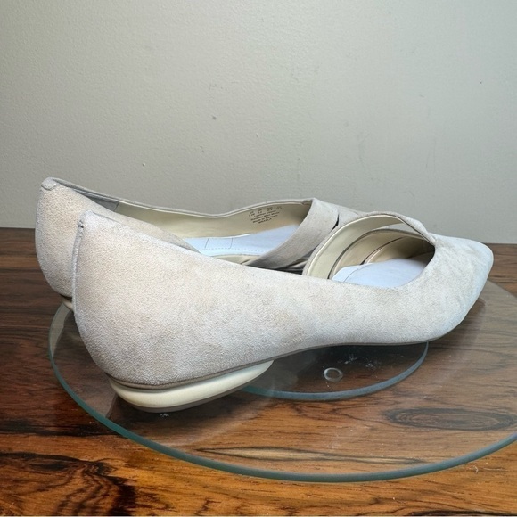 Franco Sarto Braela Almond Toe d'Orsay Flat in sand suede - Picture 12 of 16
